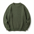 Heritage Knit Crew Sweater – Deep Olive | Mavro Trend